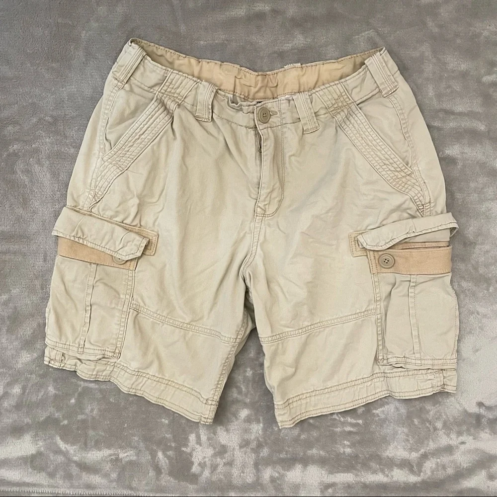 George Men’s Beige Cargo Pants Shorts w/ Pockets Size 30 Staple Comfortable